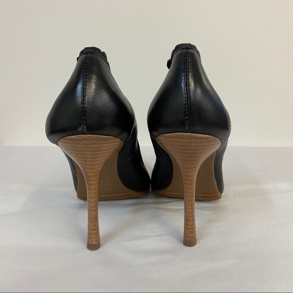 Aldo Supple Black Pointy Toe Stacked Heels - Picture 6 of 10